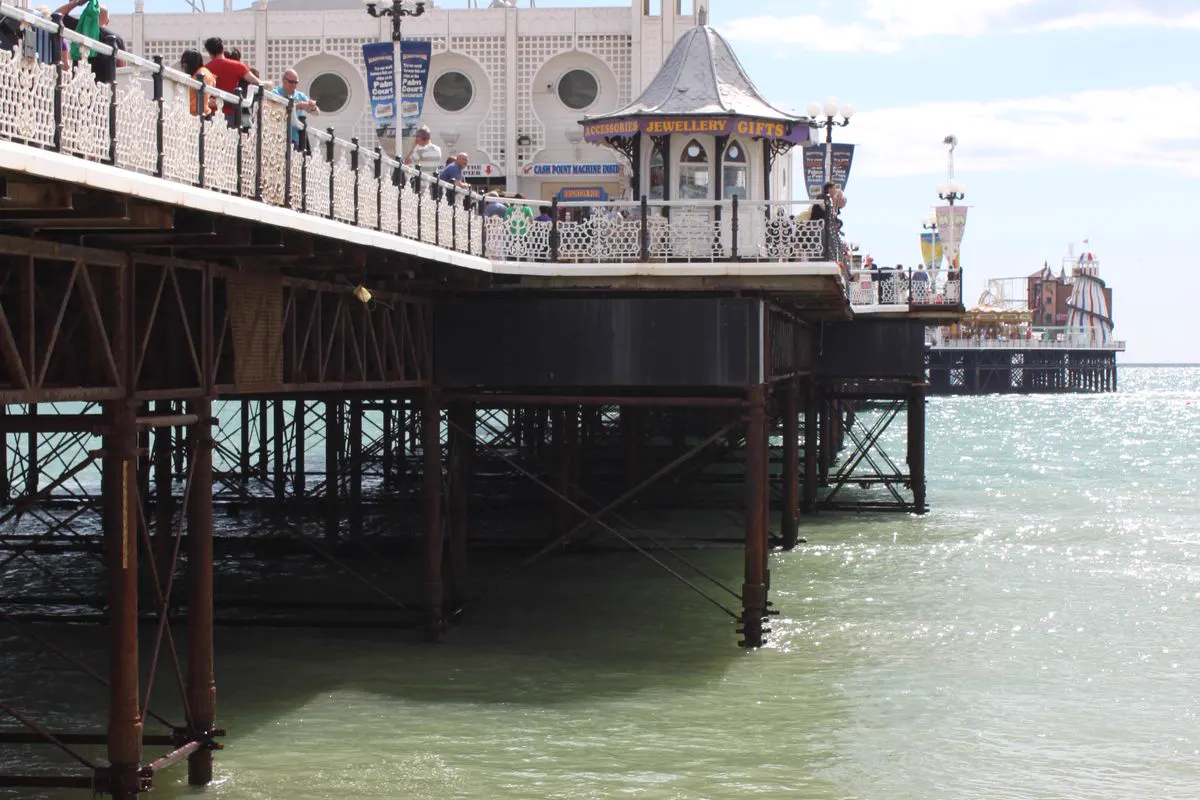 Brighton Palace Pier and the seafront on the South Coast